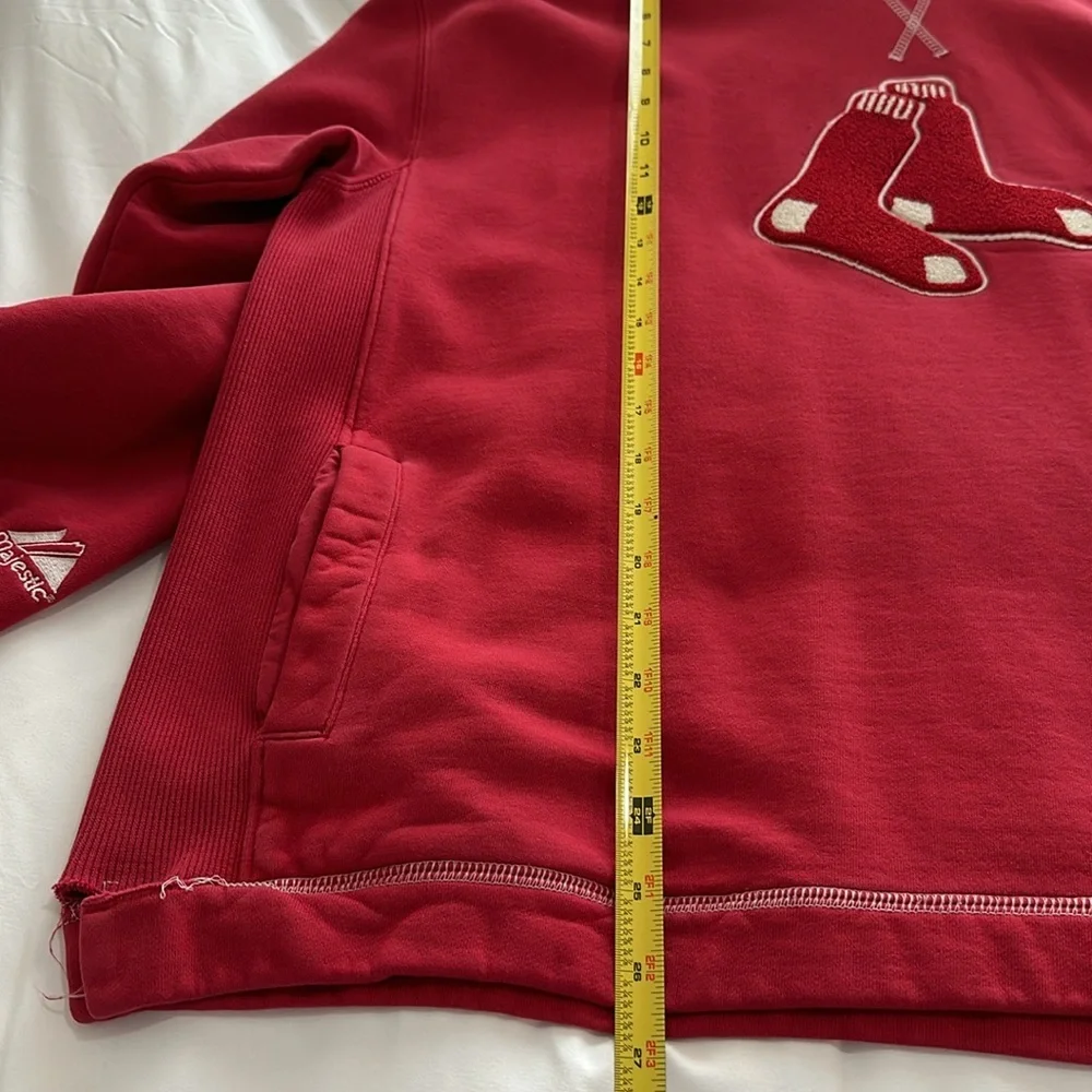 Majestic Athletic Vintage Men's Red & White Boston Red Sox Hoodie Size L